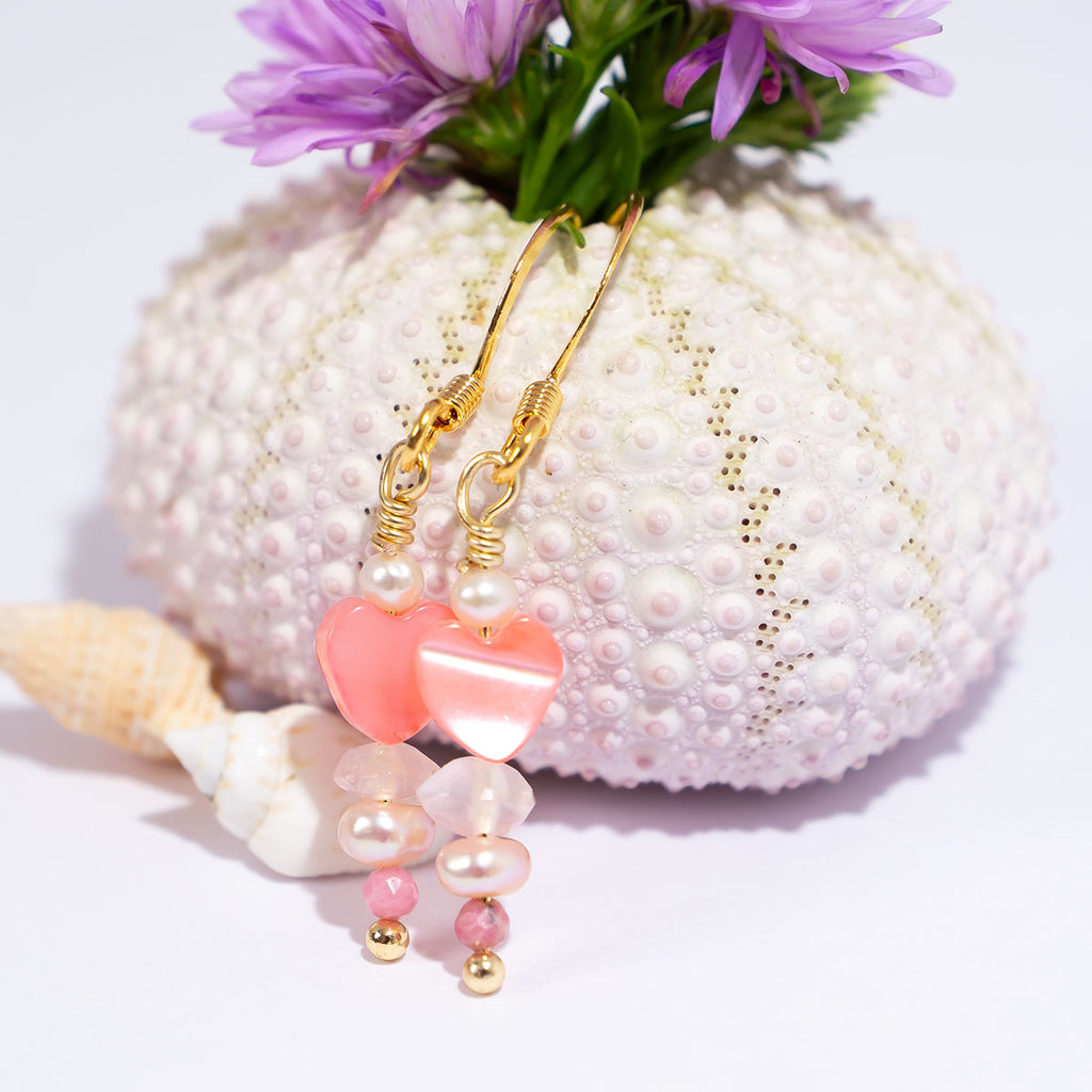 Fall in love with these pretty in pink gemstone earrings.